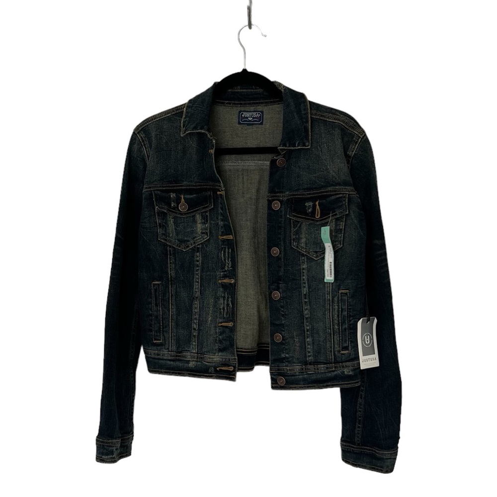 NWT Just USA Dark Wash Denim Jacket SZ Medium